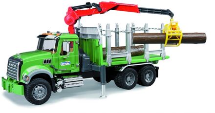 bruder MACK truck houttransport met 3 boomstammen (02824) Multikleur
