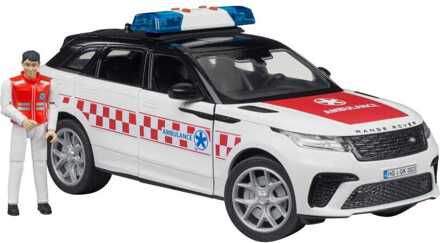 bruder Range Rover Velar ambulance met chauffeur en licht en geluid Modelvoertuig