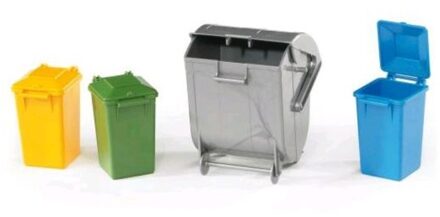 bruder Vuilnistonnenset 4-delig Multikleur