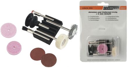 Brüder Mannesmann Borstel/polijstset 9 dlg (Hobby) - 92564