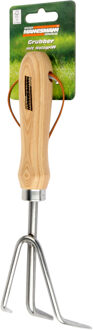 Brüder Mannesmann Cultivator staal met houten handvat (Hobby) - 30322