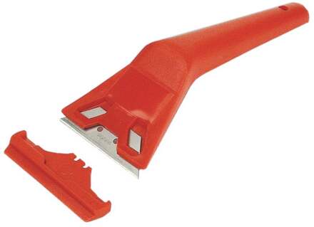 Brüder Mannesmann Glasschraper - verfkrabber - verwisselbaar blad - kunststof handvat en beschermkap - universeel