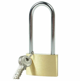 Brüder Mannesmann Hangslot met 3 sleutels - 40 mm - messing - 63 mm beugel - kofferslot