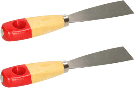 Brüder Mannesmann Plamuurmes - 2x - werkbreedte 30 mm - conisch geslepen staal - houten greep