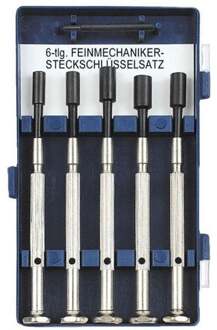 Brüder Mannesmann Precisie dopsleutelset - 5-delig - 3 tot 5mm - voor telefoons en brillen