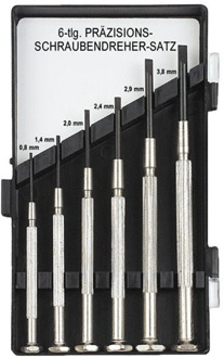 Brüder Mannesmann Precisie schroevendraaierset - 6-delig - voor horloges en brillen