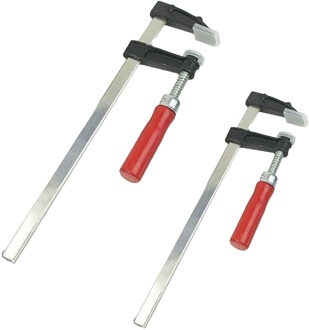 Brüder Mannesmann Snelspan lijmklemmen set - 2x - verzinkt staal - bereik 150 en 200 mm - lijmtang