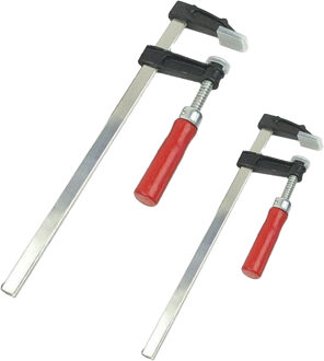 Brüder Mannesmann Snelspan lijmklemmen set - 4x - verzinkt staal - bereik 150 en 200 mm - lijmtang