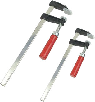 Brüder Mannesmann Snelspan lijmklemmen set - 4x - verzinkt staal - bereik 200 en 300 mm - lijmtang