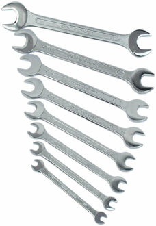 Brüder Mannesmann Steeksleutelset - 8-delig - vanadium staal - 6-22 mm - in kunststof etui