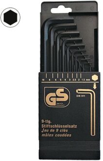 Brüder Mannesmann Stiftsleutelset 9 dlg (Hobby) - 18120