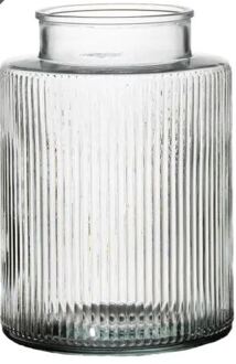 Brugge Vaas met motief Ø15xH21,5cm transparant