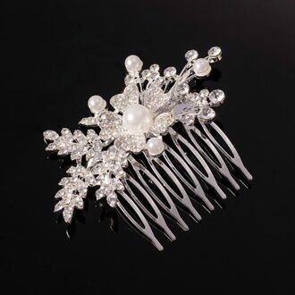 Bruid Bruids Haar Accessoires Hoofddeksels Kam Vrouwen Strass Sieraden Haar Goud Zilver Handgemaakte Bruiloft Prom Tiara