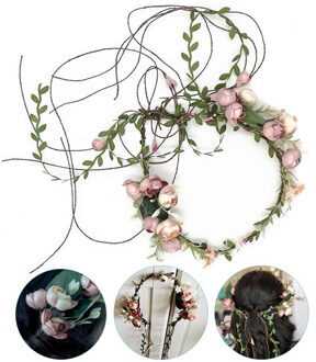 Bruid Bruiloft Krans Hoofdtooi Guirlande Hoofdband Vrouwelijke Haar Band Crown Kunstmatige Bloemen Bruiloft Feestartikelen Home Decor