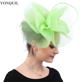 Bruid Bruiloft Mesh Hoed Tovenaar Voor Vrouwen Elegante Party Diner Netto Hoofddeksels Bruids Trouwen Haaraccessoires Hoofdband wit