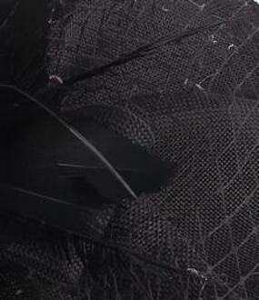 Bruid Bruiloft Mesh Hoed Tovenaar Voor Vrouwen Elegante Party Diner Netto Hoofddeksels Bruids Trouwen Haaraccessoires Hoofdband zwart