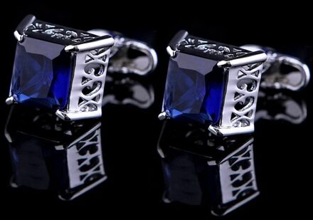 Bruidegom Business Mannen Manchetknopen Franse Shirt Hollow Out Manchetknopen Paars Violet Rood Zwart Blauw Crystal Manchetknopen Met Bag