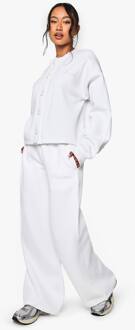 Bruids "Bruidsmeisje" Geborduurde Rechte Pijp Jogger, White - L