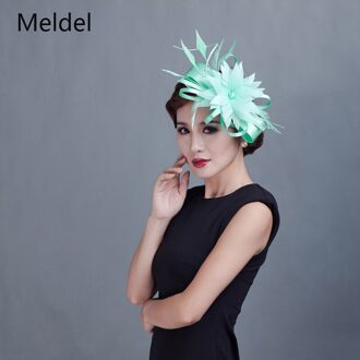 Bruids Hoofdtooi Party Verjaardagsfeestje Veer Veer Bloem Tender groen
