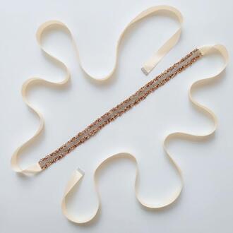 Bruids Riem Luxe Rhinestone Tailleband Riem Trouwjurk Accessoires bruiloft riem champagne