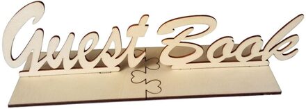 Bruiloft Ambachten Ornamenten Diy Mode Houten Teken Verjaardag Thuis Gastenboek Decoratie Tafel Duurzaam Restaurants