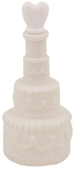 Bruiloft bellenblaas - 96x stuks - mini wedding taart met hartje - huwelijk versiering