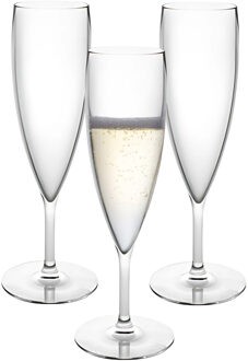 Bruiloft Champagne/prosecco flute glazen - 50x - 160 ml - onbreekbaar transparant kunststof
