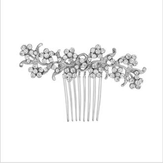 Bruiloft Haar Accessoires Mode Zilveren Kleur Haarspeld Sieraden Crystal Bridal Kammen FS26