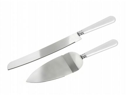 Bruiloft kado bruidstaart serveerset