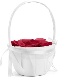 Bruiloft mandje wit 26cm Wit - Transparant