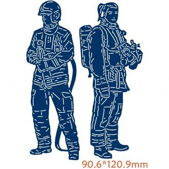 Bruiloft Meisje Brandweerman Bruid Stansmessen Diy Scrapbooking Fotoalbum Embossing Voor Card Maken Levert Handcraft H3175 firemen