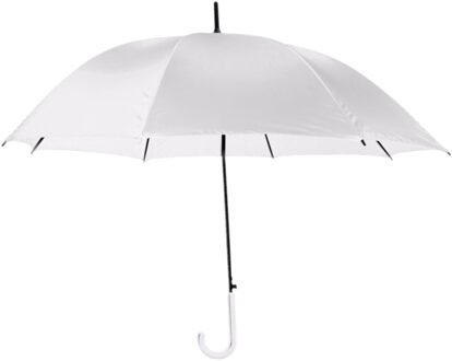 Bruiloft paraplu bruid/bruidegom - wit - kunststof handvat - dia 107 cm