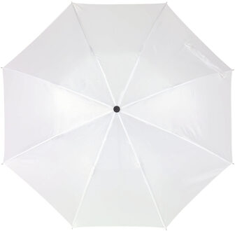 Bruiloft paraplu bruid/bruidegom - wit - opvouwbaar - compact - dia 85 cm