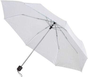 Bruiloft paraplu bruid/bruidegom - wit - opvouwbaar - compact - dia 96 cm