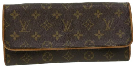 Bruin Canvas Louis Vuitton Twin Tas Louis Vuitton Vintage , Brown , Dames - ONE Size