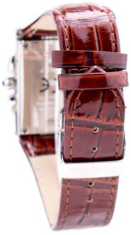 Bruin Leren Horloge - One Size