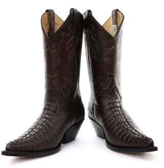 bruin leren western cowboylaarzen – Carolina - EU 43