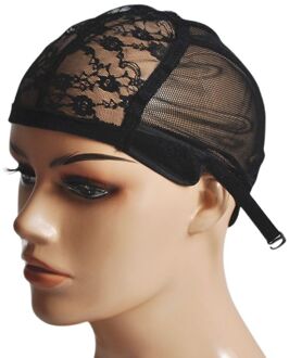 Bruin/Zwart Weven Haar Netto Verstelbare Pruik Caps Voor Het Maken Pruiken Kant Voor Pruik Maken Materialen