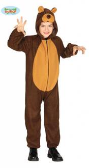 Bruine beer onesie kind Bruin - Kastanje