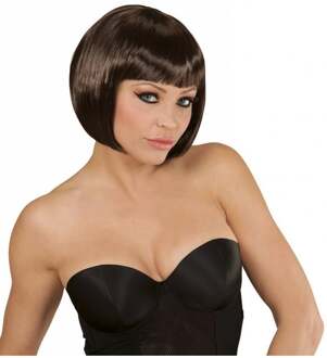 Bruine boblijn pruik dames Bruin - Kastanje