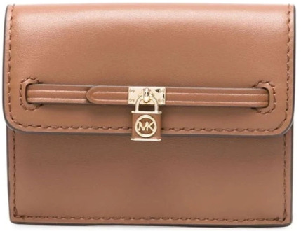 Bruine Flap Kaarthouder Portemonnee Michael Kors , Brown , Dames - ONE Size