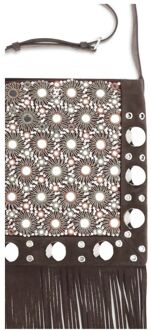 Bruine Leren Schoudertas - maat