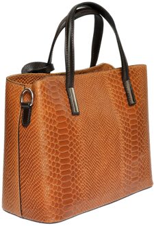 Bruine Leren Tas - maat