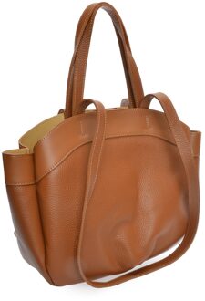 Bruine Leren Tas - maat
