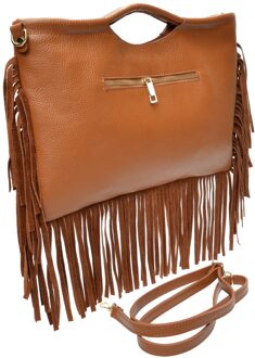 Bruine Leren Tas - maat