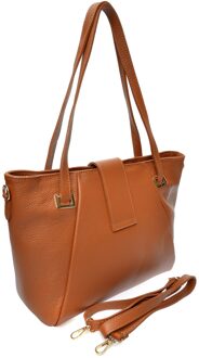 Bruine Leren Tas - One Size