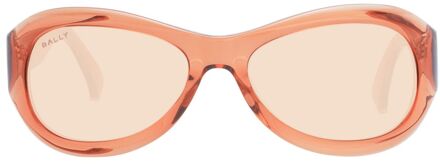 Bruine Plastic Zonnebril - One Size