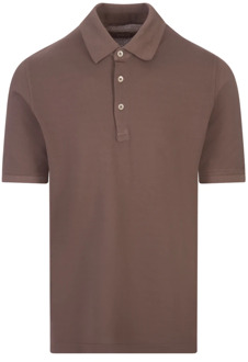 Bruine Polo Shirt Korte Mouw Fedeli , Brown , Heren - 2Xl,Xl,L,M,3Xl,5Xl,4Xl