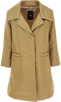Bruine Single-Breasted Coats add , Brown , Dames - L,M,S