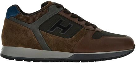 Bruine Sneakers Stijlvolle Upgrade Trendy Hogan , Brown , Heren - 45 Eu,44 Eu,41 EU